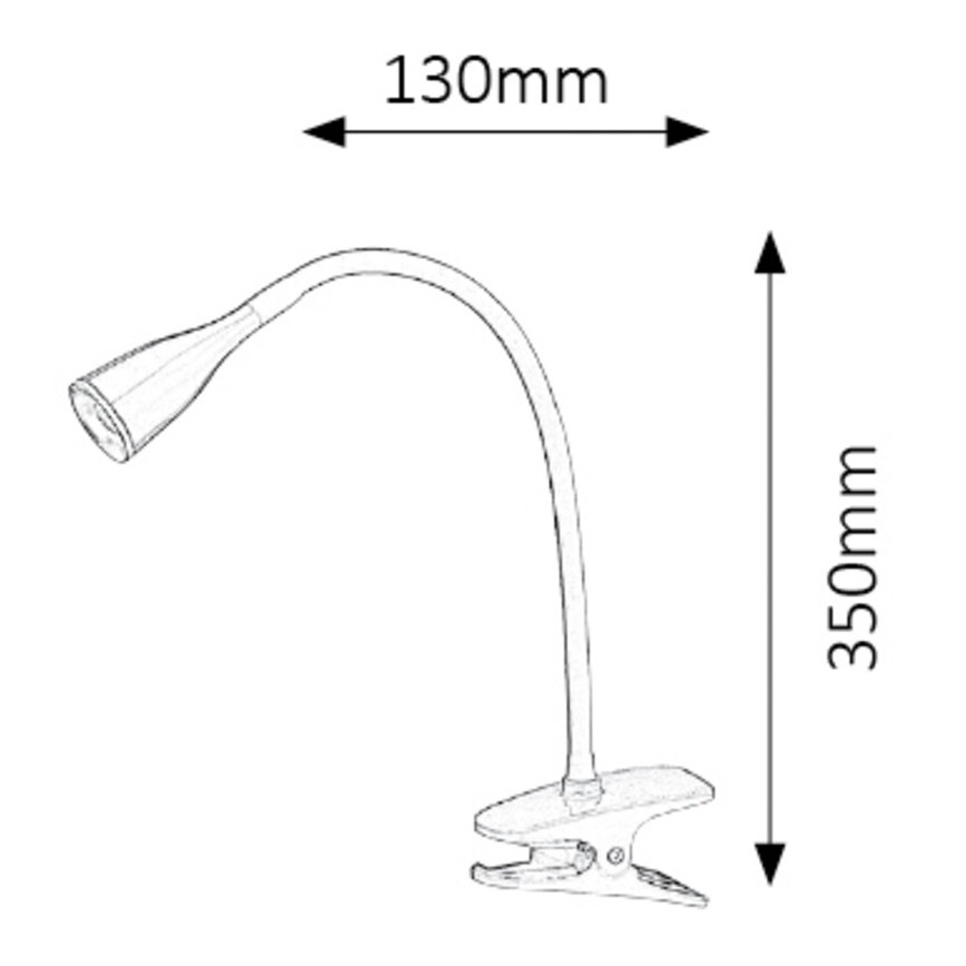 Rabalux - LED Stolná lampa s klipom 1xLED/4,5W/230V