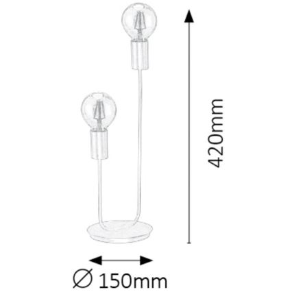 Rabalux - Stolná lampa 2xE27/15W/230V