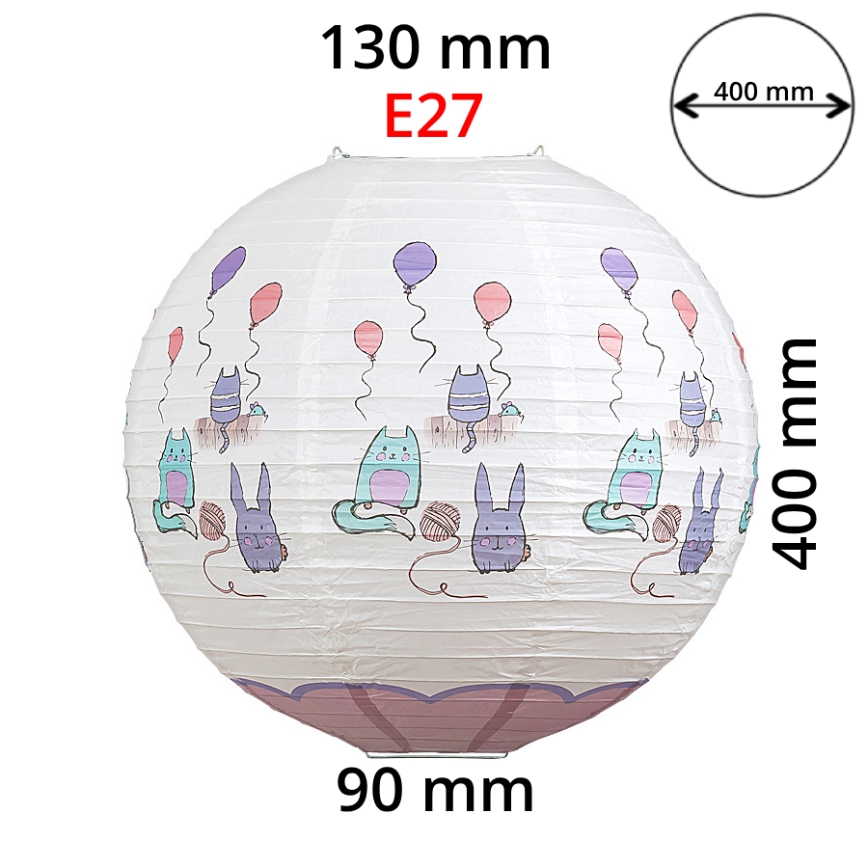 Rabalux 4632 - Detské tienidlo k detskému lustru CATHY E27 pr. 40 cm
