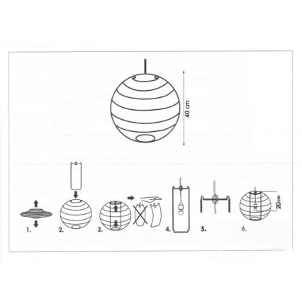 Rabalux 4632 - Detské tienidlo k detskému lustru CATHY E27 pr. 40 cm