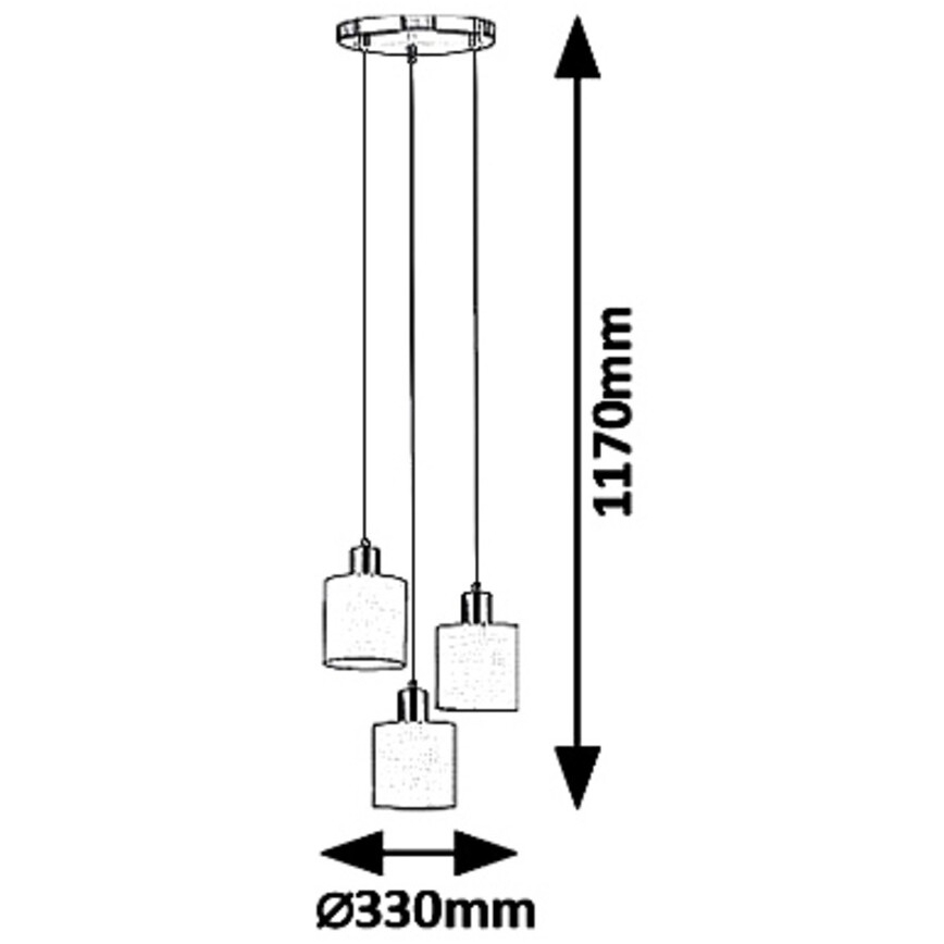 Rabalux 5012 - Luster na lanku NATINA 3xE14/25W/230V