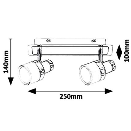 Rabalux - LED Bodové svietidlo HAROLD 2xLED/5W/230V IP44