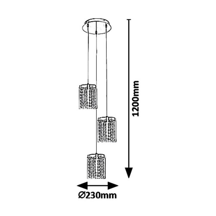 Rabalux 5044 - LED Luster na lanku ASTRELLA 3xLED/6W/230V