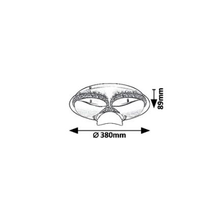 Rabalux 5050 - LED Stmievateľné stropné svietidlo CAPRIANA LED/18W/230V