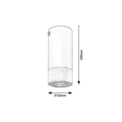 Rabalux - Stropné svietidlo 1xGU10/5W/230V pr. 5,2 cm