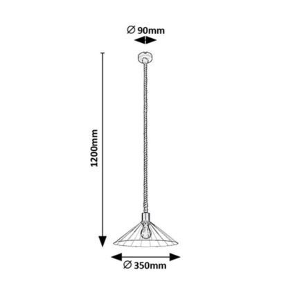 Rabalux - Luster na lanku 1xE27/40W/230V