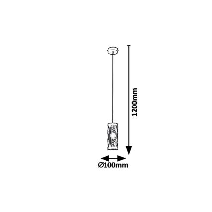 Rabalux 5338 - Luster na lanku OBERON 1xE14/40W/230V