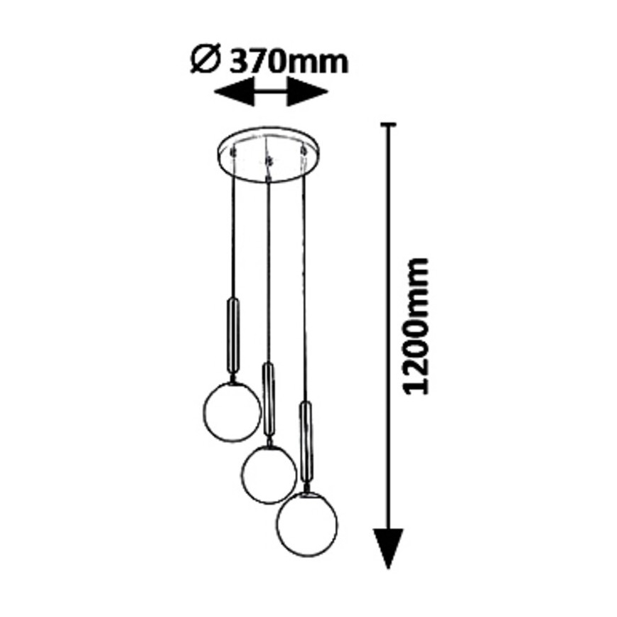 Rabalux 5352 - Luster na lanku DIVINA 3xE14/9W/230V