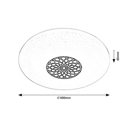 Rabalux - LED RGB Stmievateľné stropné svietidlo LED/40W/230V 3000-6500K Wi-Fi Tuya pr. 60 cm + diaľkové ovládanie