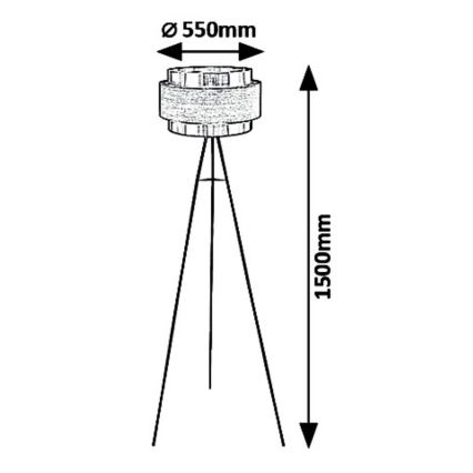 Rabalux 5385 - Stojacia lampa BASIL 1xE27/40W/230V