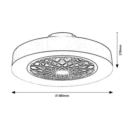 Rabalux - LED Stmievateľné svietidlo s ventilátorom LED/35W/230V 3000-6000K + diaľkové ovládanie