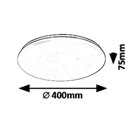 Rabalux - LED Stmievateľné stropné svietidlo LED/36W/230V + diaľkové ovládanie 3000K - 6500K