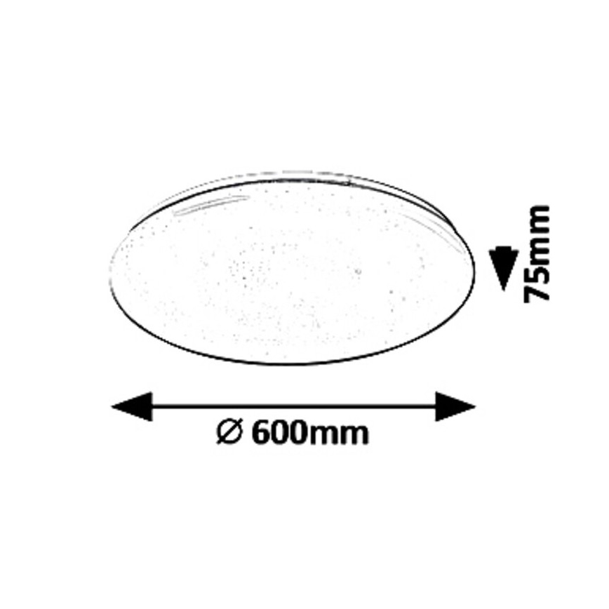 LED Stmievateľné stropné svietidlo LED/60W/230V + diaľkové ovládanie