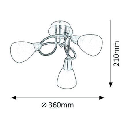 Rabalux - Prisadený luster 3xE14/40W/230V lesklý chróm