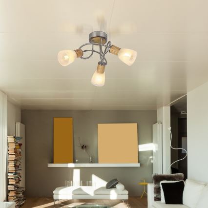 Rabalux 5539 - Prisadený luster GAVIN 3xE14/40W/230V