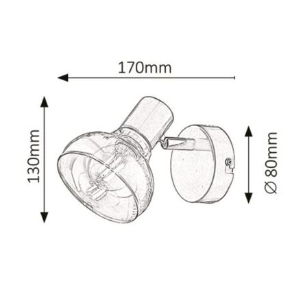 Rabalux - Nástenné svietidlo 1xE14/40W/230V zlatá