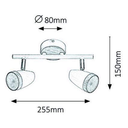 Rabalux 5565 - LED Bodové svietidlo KAREN 2xLED/4W/230V