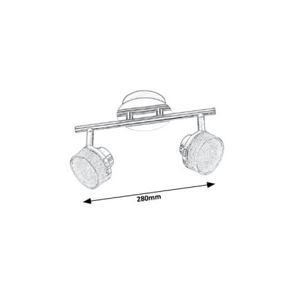 Rabalux - LED Stropné bodové svietidlo 2xLED/5W/230V