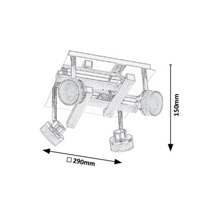 Rabalux - LED Stropné bodové svietidlo 4xLED/5W/230V + 4xLED/3W/230V