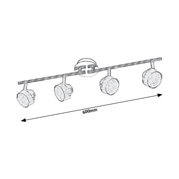 Rabalux - LED Stropné bodové svietidlo 4xLED/5W/230V