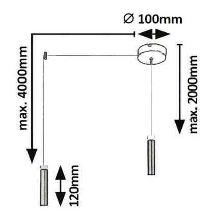 Rabalux - LED Luster na lanku LED/7W/230V