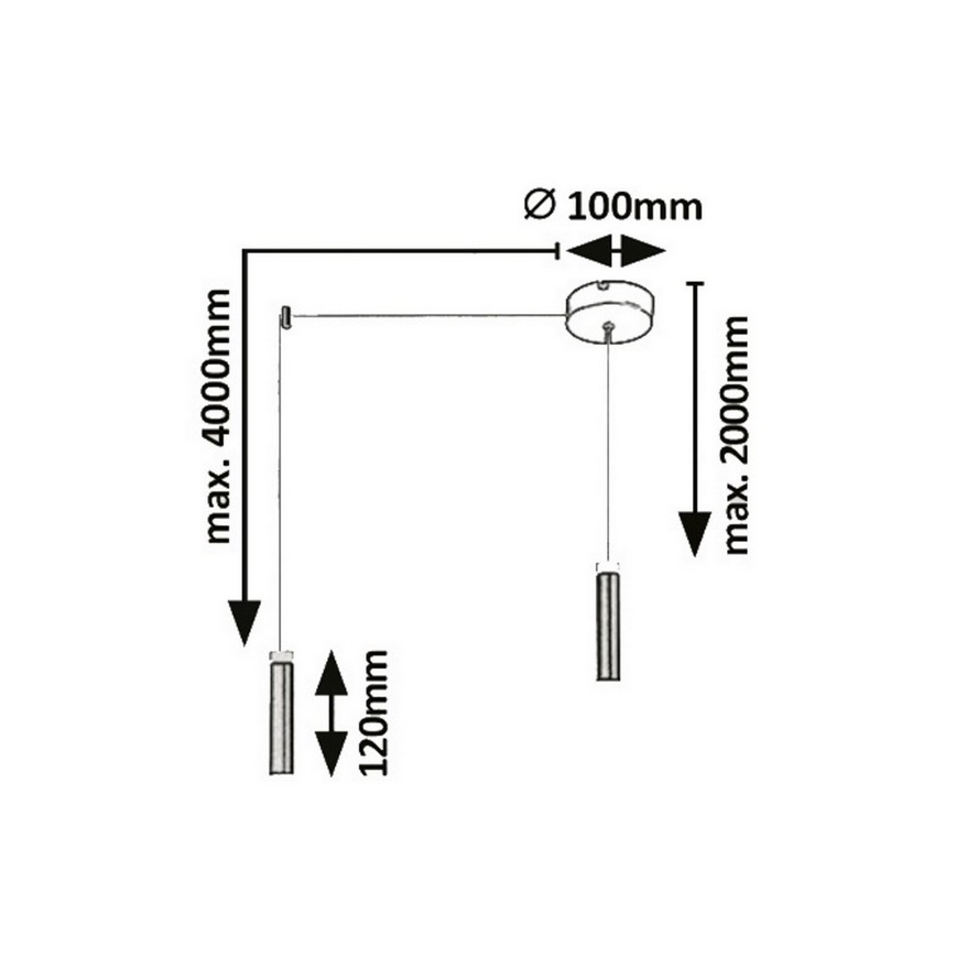 Rabalux - LED Luster na lanku LED/7W/230V