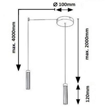Rabalux - LED Luster na lanku LED/14W/230V