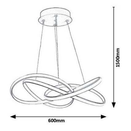 Rabalux - LED Luster na lanku LED/40W/230V