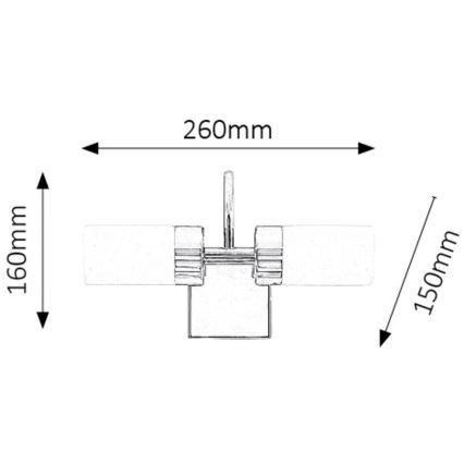 Rabalux - LED Kúpeľňové osvetlenie zrkadla 2xLED/4W/230V  IP44