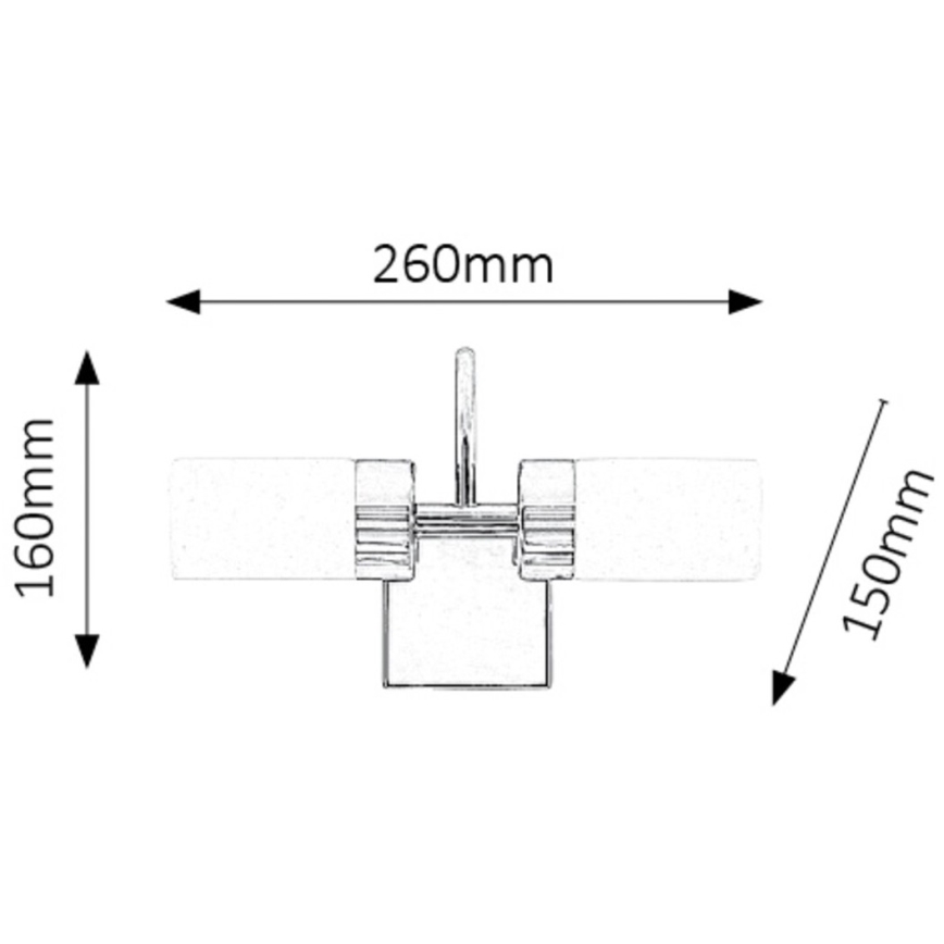 Rabalux - LED Kúpeľňové osvetlenie zrkadla 2xLED/4W/230V  IP44