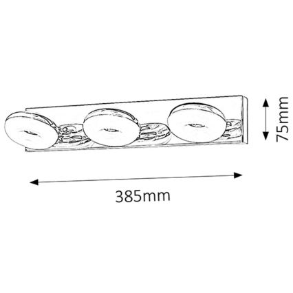 Rabalux - LED Kúpeľňové svietidlo 3xLED/5W/230V