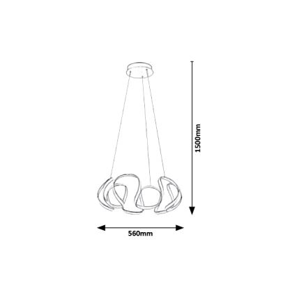 Rabalux - LED Luster na lanku LED/38W/230V