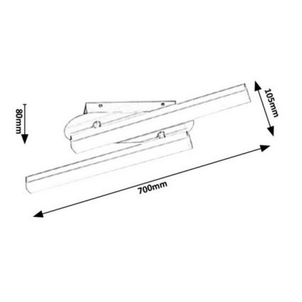 Rabalux - LED Kúpeľňové nástenné svietidlo LED/18W/230V IP44