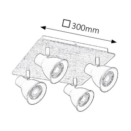 Rabalux - Bodové svietidlo 4xGU10/35W/230V