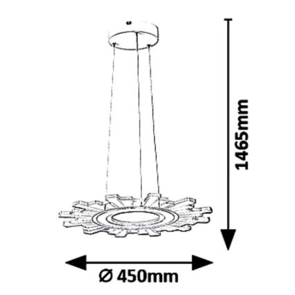 Rabalux 6210 - LED Luster na lanku FELICITY LED/30W/230V