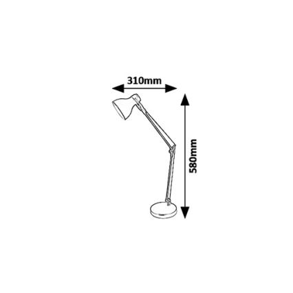 Rabalux 6408 - Stolná lampa CARTER 1xE14/11W/230V