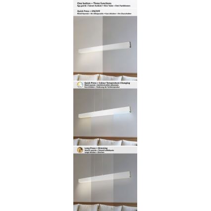 Rabalux - LED Stmievateľný luster na lanku LED/24W/230V 2700/4000/6500K 120 cm