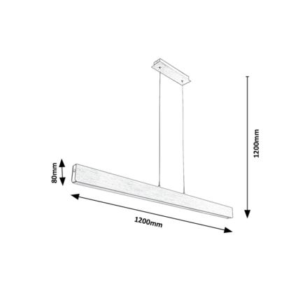 Rabalux - LED Stmievateľný luster na lanku LED/24W/230V 2700/4000/6500K 120 cm