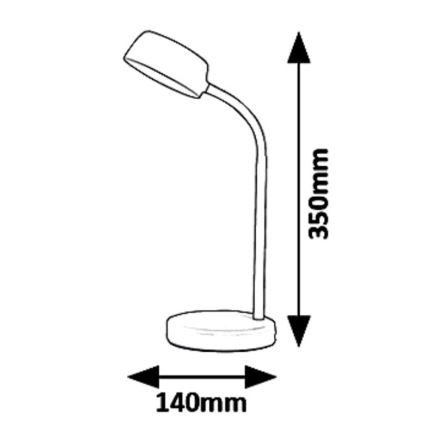 Rabalux 6778 - LED Stolná lampa BERRY LED/4,5W/230V