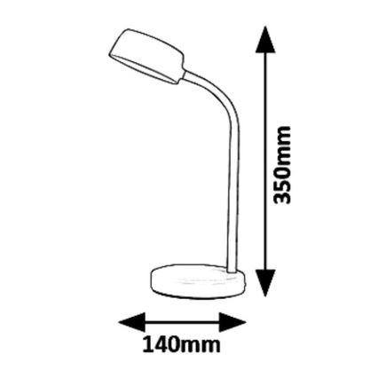 Rabalux 6779 - LED Stolná lampa BERRY LED/4,5W/230V