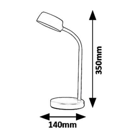 Rabalux 6780 - LED Stolná lampa BERRY LED/4,5W/230V