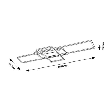 Rabalux - LED Stmievateľné stropné svietidlo LED/54W/230V 3000-6500K + diaľkové ovládanie