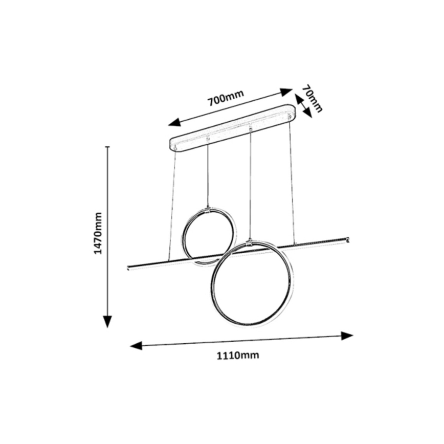 Rabalux - LED Luster na lanku LED/48W/230V