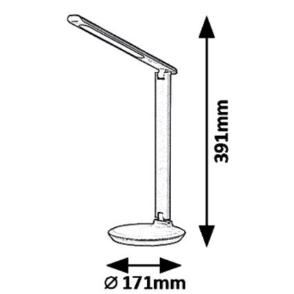 Rabalux 6980 - LED Stmievateľná stolná lampa OSIAS LED/9W/230V