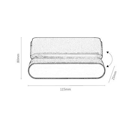 Rabalux - LED Stropné svietidlo do 1-fázového lištového systému LED/6W/230V 3000K 11,5 cm čierna