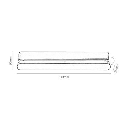 Rabalux - LED Stropné svietidlo do 1-fázového lištového systému LED/16W/230V 3000K 33 cm čierna
