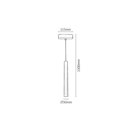 Rabalux - LED Luster na lanku do 1-fázového lištového systému LED/5W/230V 3000K čierna