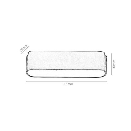 Rabalux - LED Stropné svietidlo do 1-fázového lištového systému LED/6W/230V 3000K 11,5 cm čierna