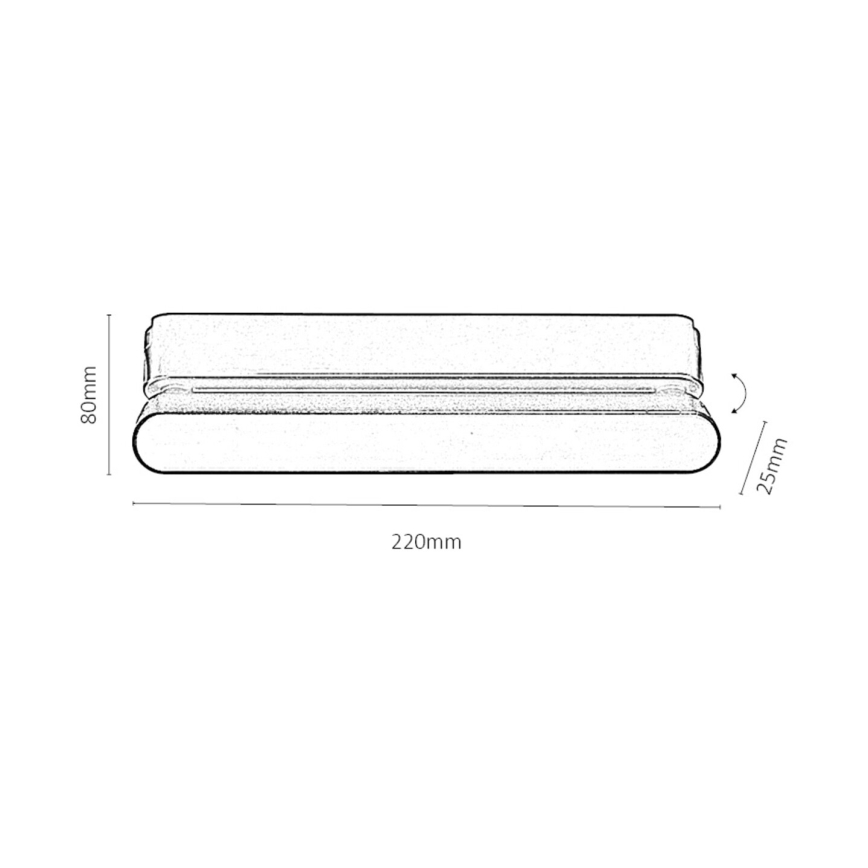 Rabalux - LED Stropné svietidlo do 1-fázového lištového systému LED/12W/230V 4000K 22 cm čierna