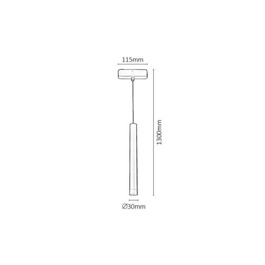 Rabalux - LED Luster na lanku do 1-fázového lištového systému LED/5W/230V 4000K čierna